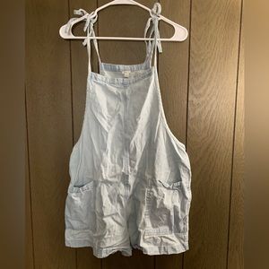 Aerie Jean overall shorts